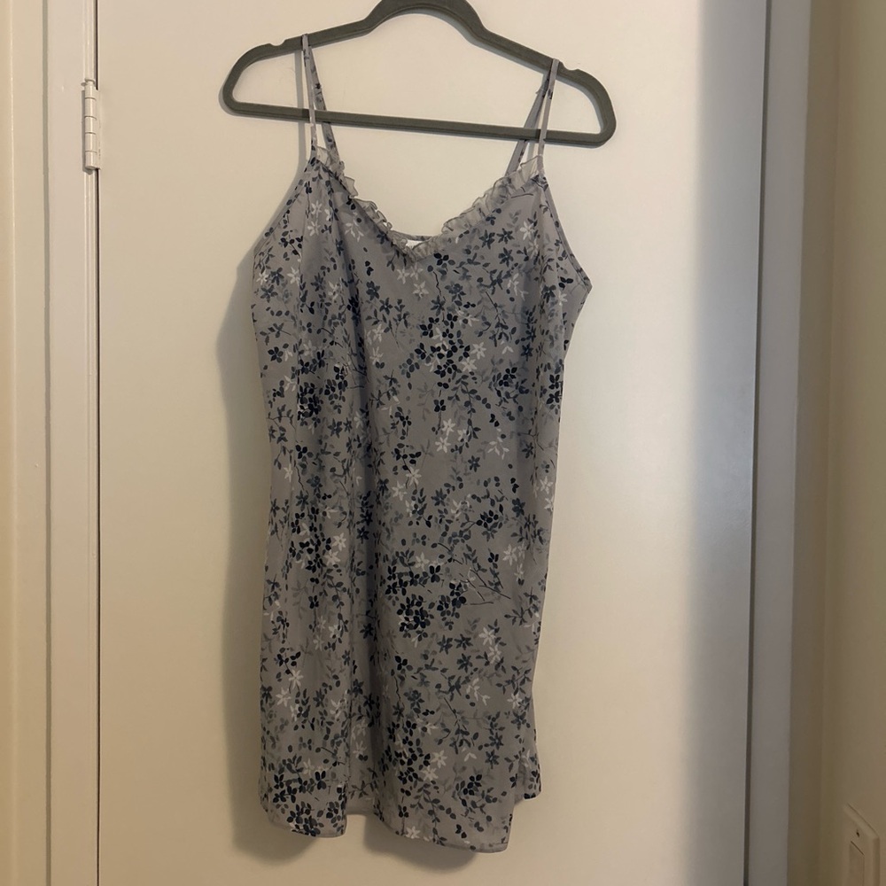 Gilligan & O'Malley Blue Floral Mini Slip Dress